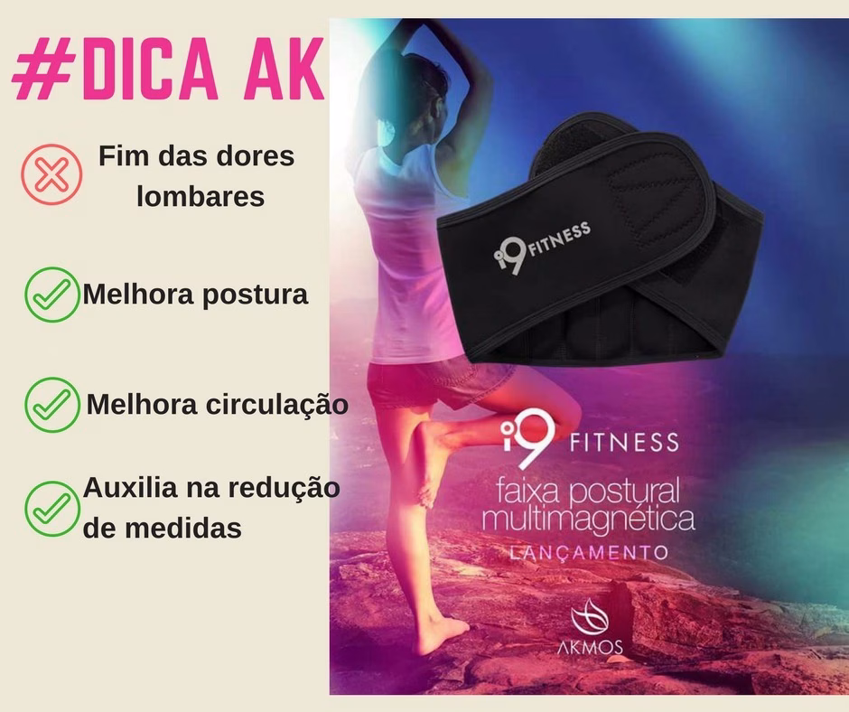 Faixa Postural Multimagnética AkFit
Cinta Postural Quântica da Akmos

